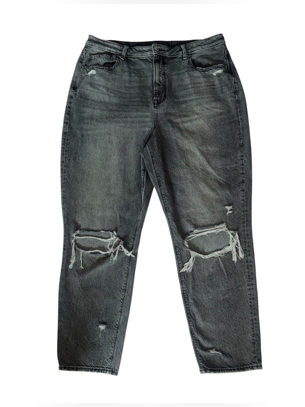 👖American Eagle Grey Highest Rise Mom Jean Size 18 Long👖